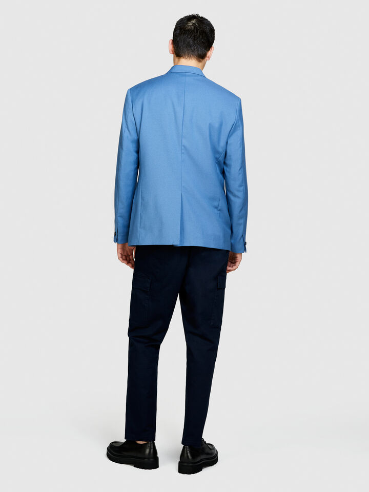Slim comfort fit double-breasted blazer - men's blazers - Blue | Sisley image number 3
